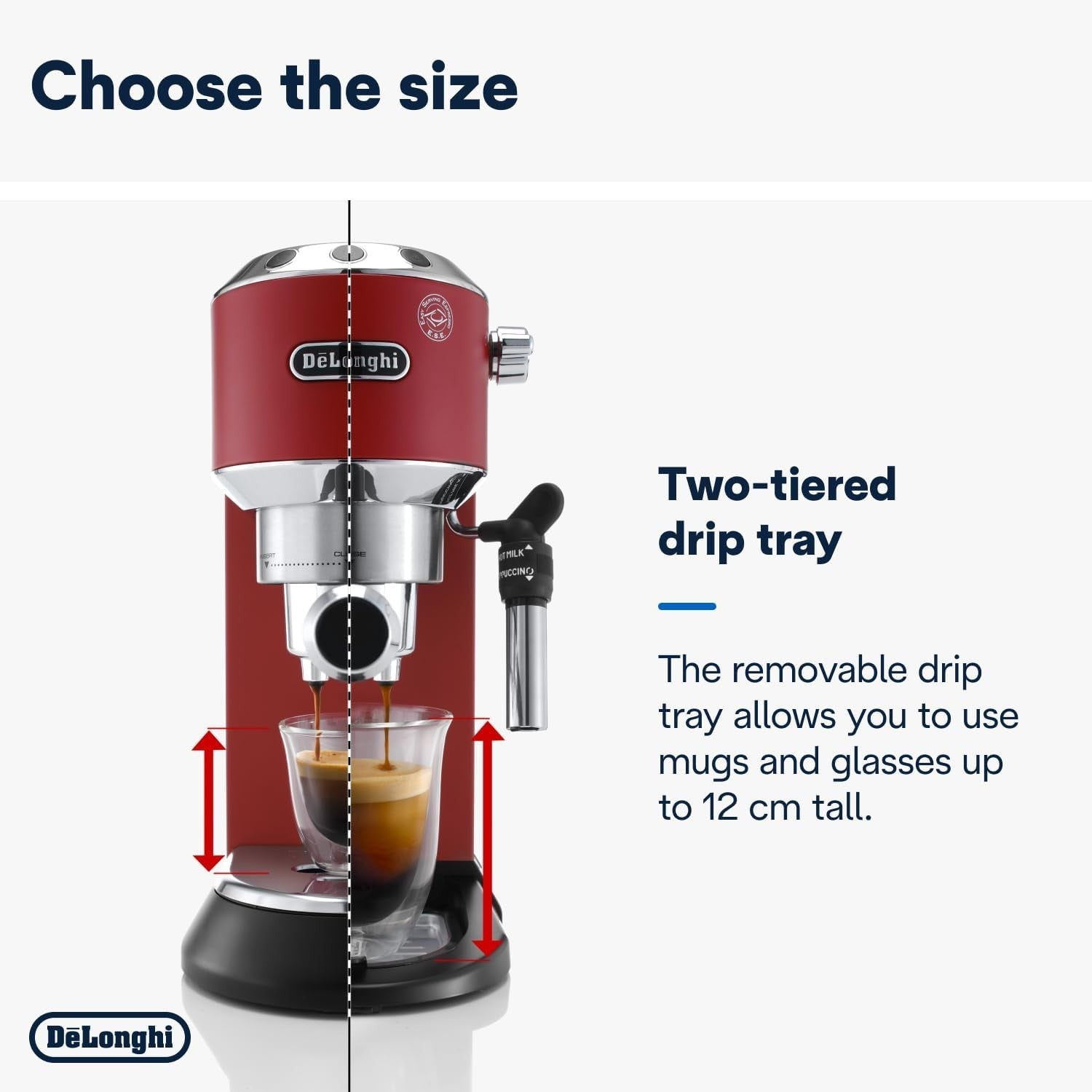 Retro Red Espresso Coffee Machine | 15 Bar Pressure | Milk Frother | Compact 1L