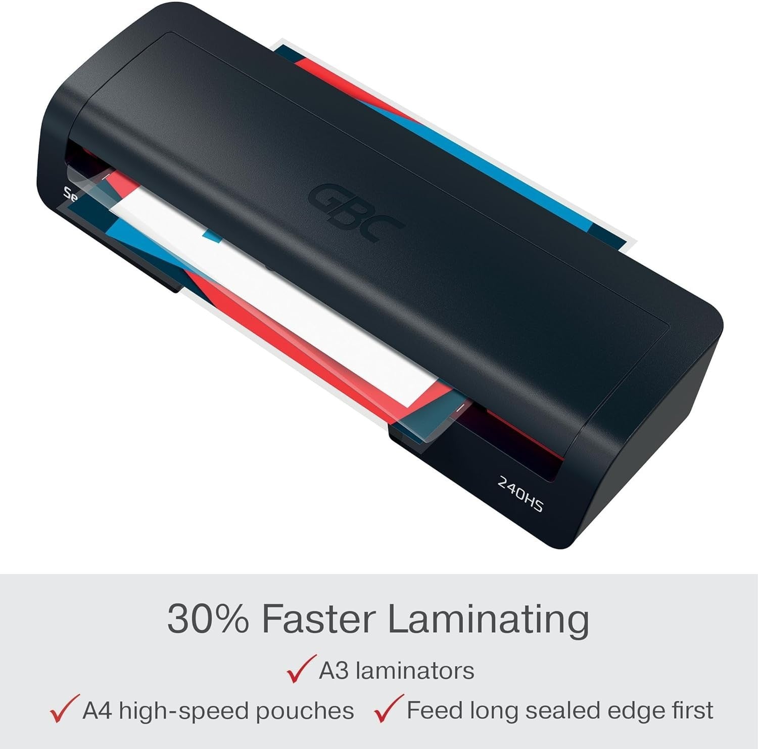 A3 Laminator High Speed 2 Min Warm Up Anti Jam Auto Shut Off 75–125 Mic