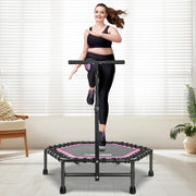 45in Silent Fitness Rebounder Adjustable Handle Indoor Bungee