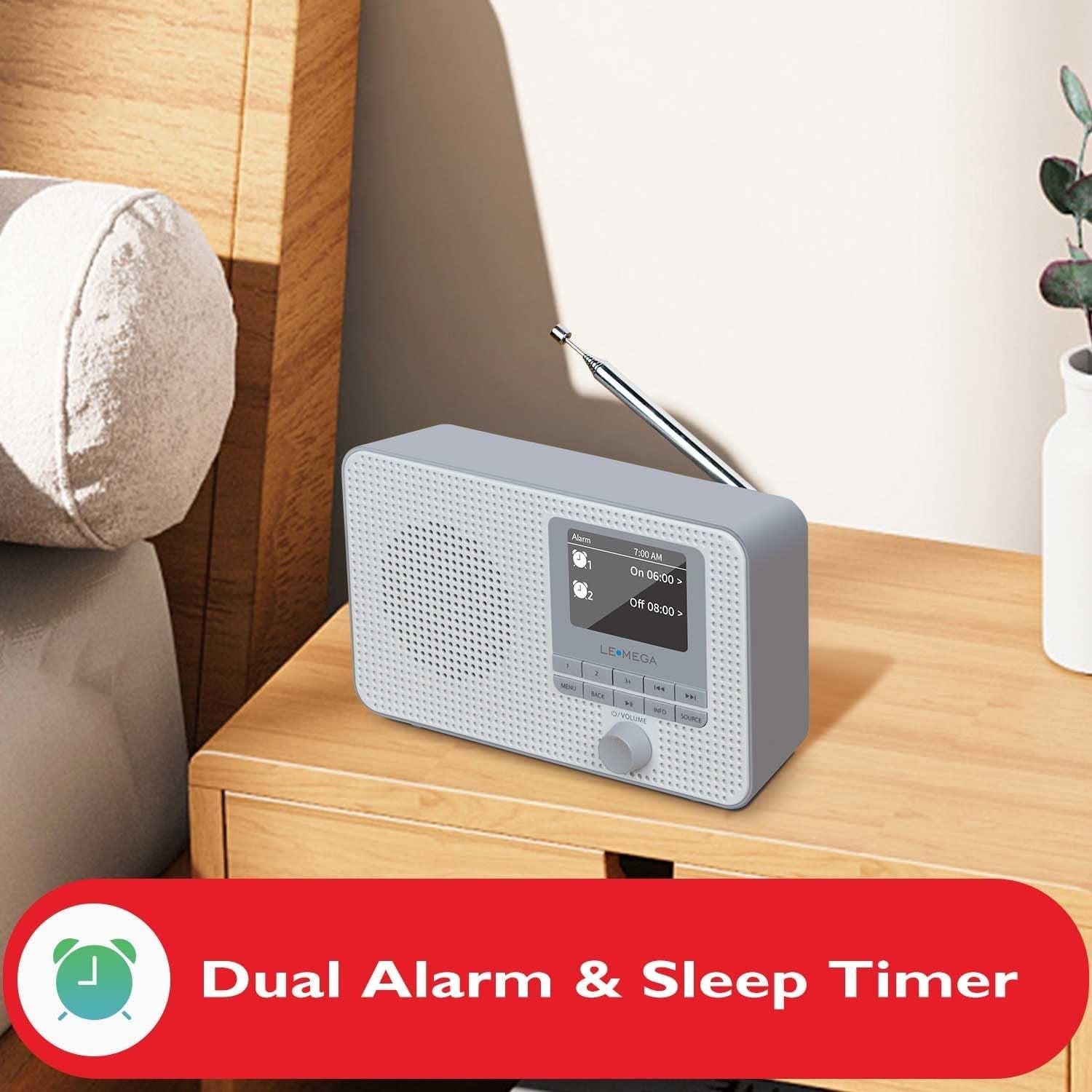 Internet Radio DAB+ Bluetooth Portable 60 Presets Alarm