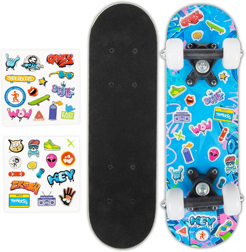 Kids Mini Skateboard 17" Custom Decorate Beginner Board Gift Boys Girls