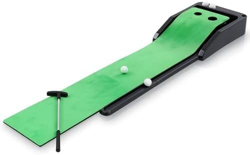 Golf Putting Mat Automatic Ball Return Indoor Practice Trainer Non Slip
