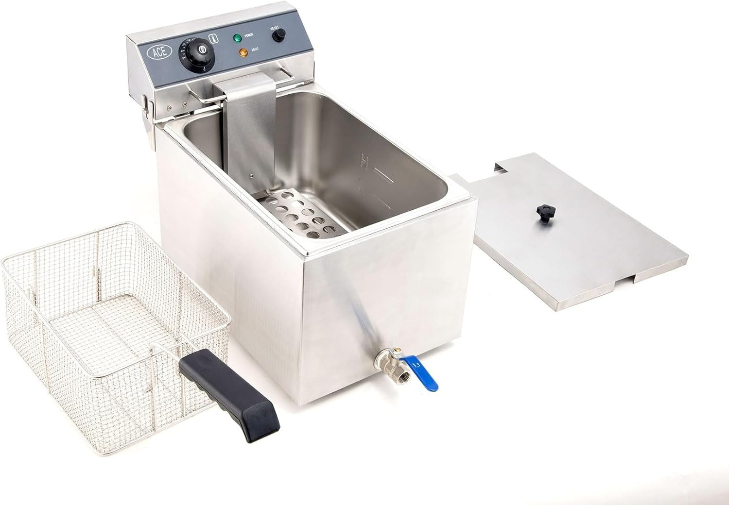 Commercial Electric Deep Fat Fryer 10L 3000W With Drain Tap