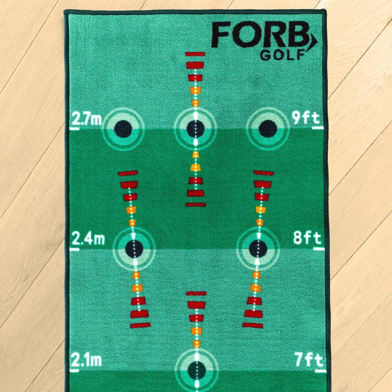 10ft Golf Putting Mat Indoor Practice Trainer Non Slip Multi Target Green