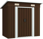 Metal Garden Shed 6.3x4FT Outdoor Storage House with Sliding Doors & Air Vents