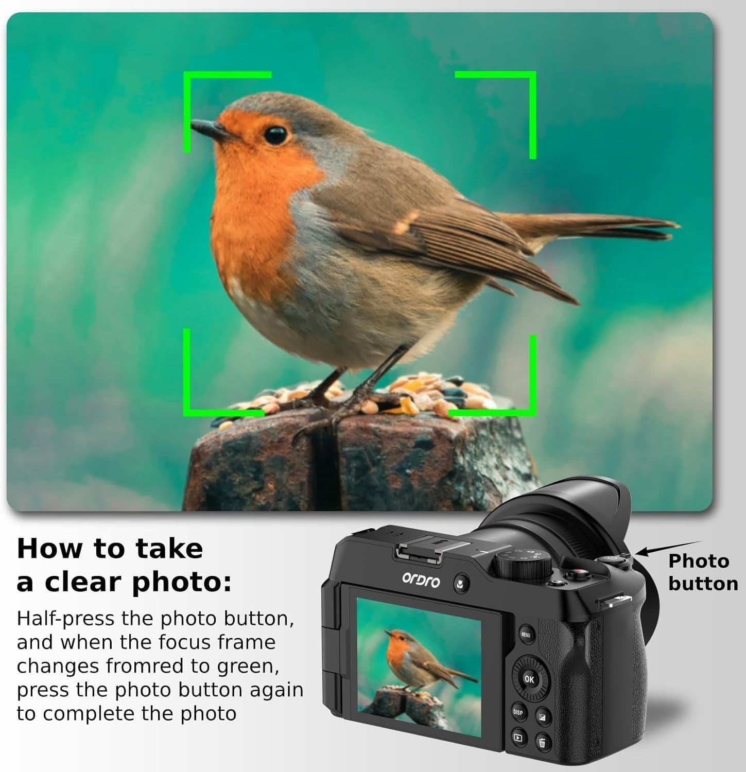 5K 80MP Vlogging Camera WiFi Flip Screen w/ 32GB SD Card Kit