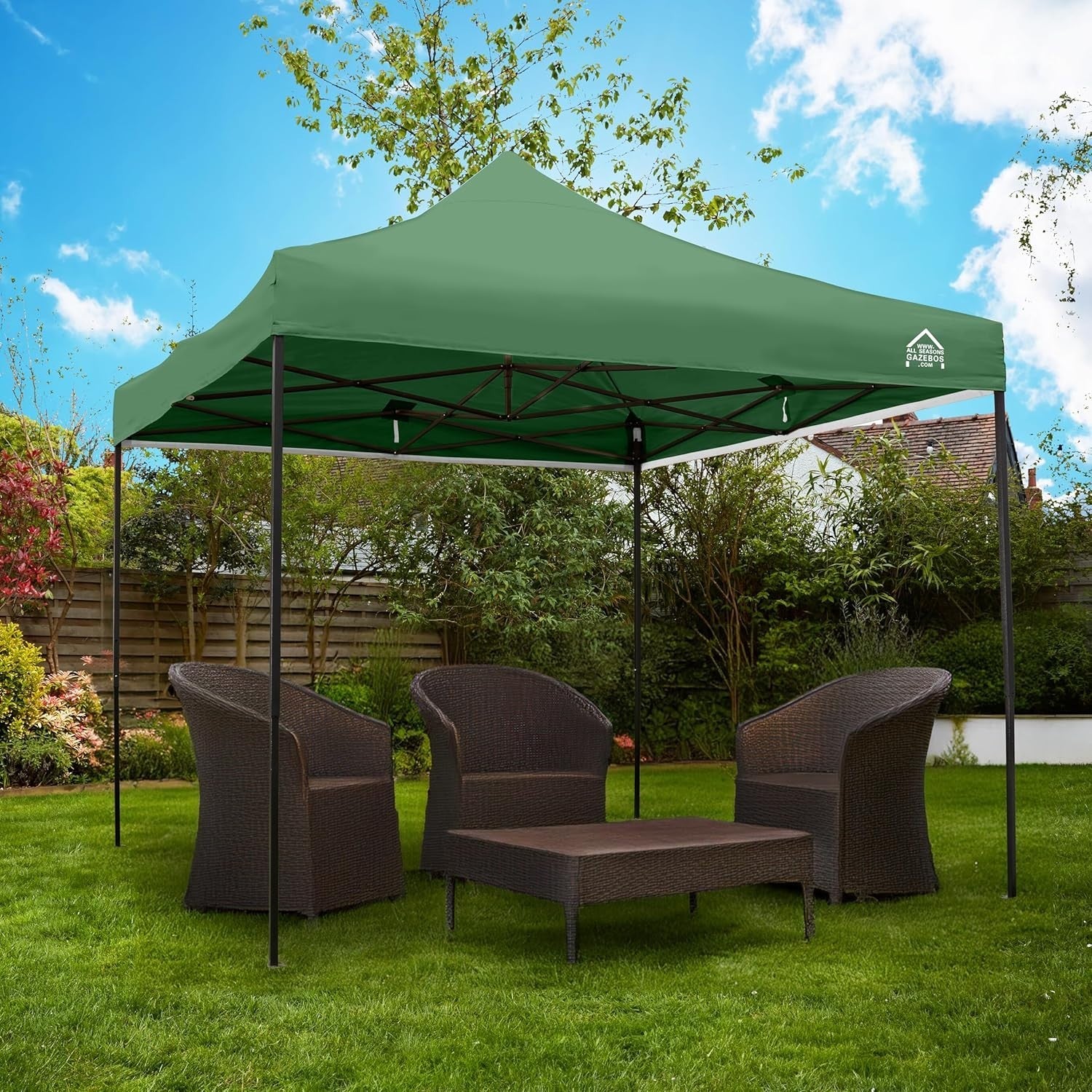 All Seasons 3x3M Pop Up Gazebo, Outdoor Canopy with Wheeled Bag