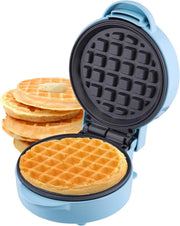 Mini Waffle Maker 550W Non-Stick Compact Snack Machine with Cool Touch