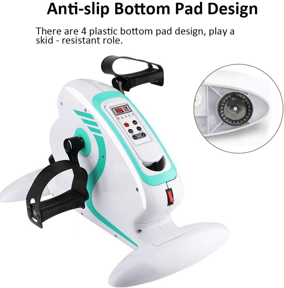 Electric Under Desk Pedal Exerciser Remote Control LCD Rehab Trainer