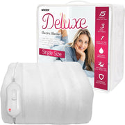 Electric Heated Underblanket Single Fitted Washable Fast Heat Safe Night