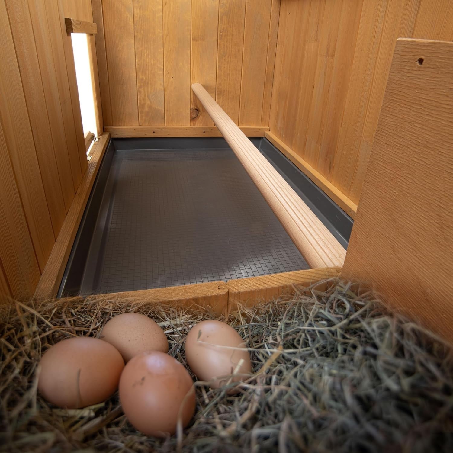 Large FSC Wooden Chicken Coop 5 Hen House w Tray Ramp