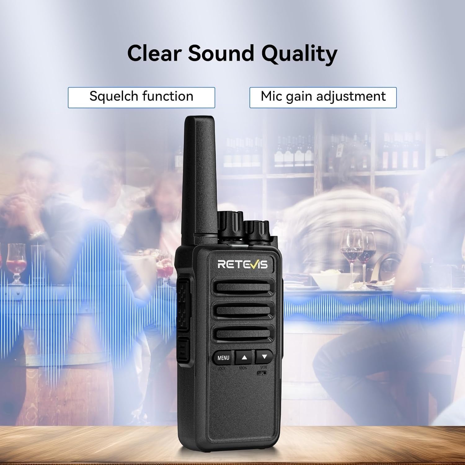 Walkie Talkies 6 Pack Rechargeable PMR446 Two Way Radio w 6 Way Charger