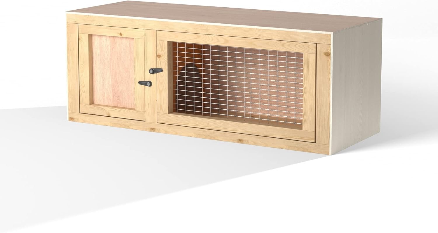 Indoor Small Animal Hospital Hutch 32in Stackable Wooden Cage Assembled