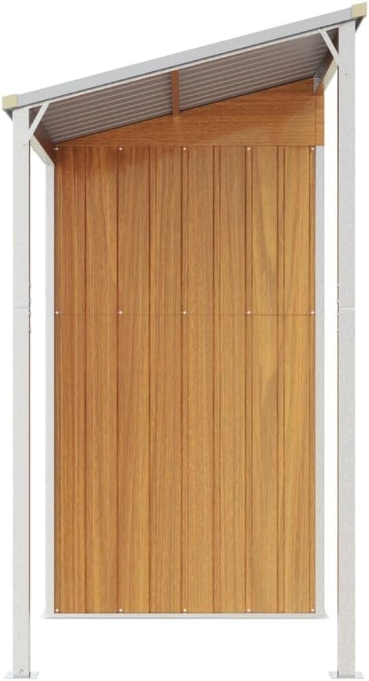 Metal Garden Shed Outdoor Tool Storage Firewood Bike Storage 277x110x181cm