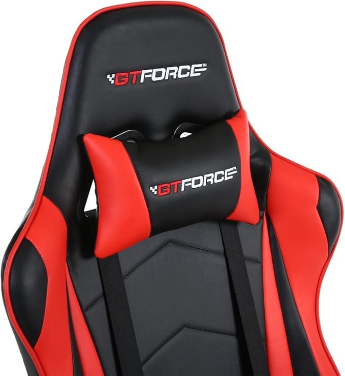 Ergonomic Gaming Chair Recliner w/ Footrest High Back PC Office Seat Red