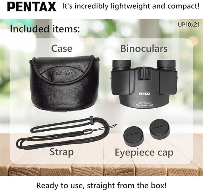 10x21 Compact HD Binoculars Porro Prism Multicoated Lens Outdoor Travel