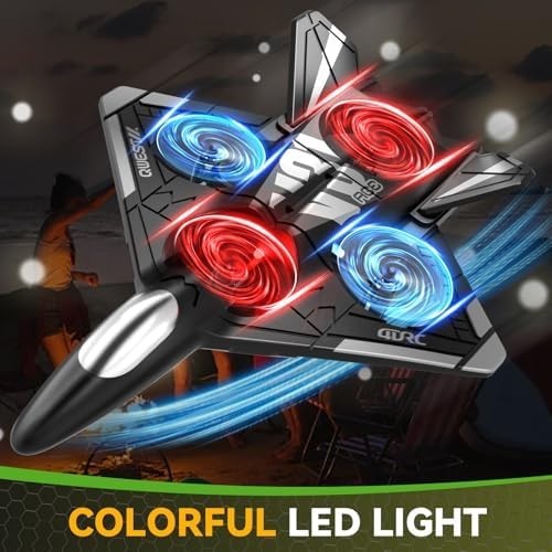 4DRC V31 RC Plane with Camera 360 Flip 3 Speed LED Light 2 Battery Foam Jet