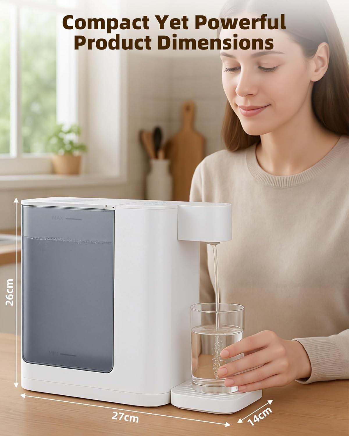 Instant Hot Water Dispenser 3L | Touch Screen 5 Temp Presets LED Light