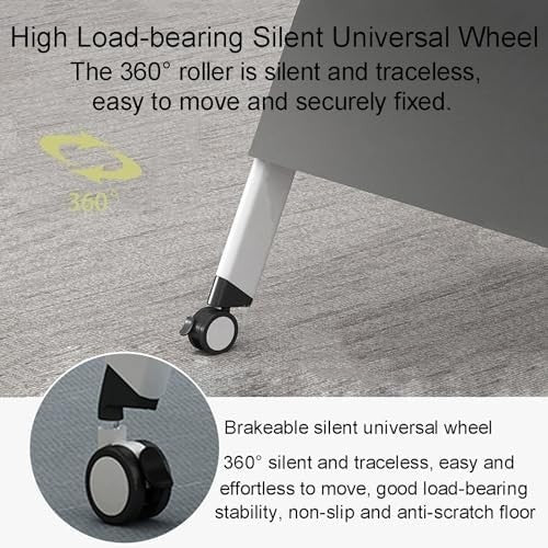 120x50cm Foldable Training Table w/ Lockable Wheels & Flip-Top Design