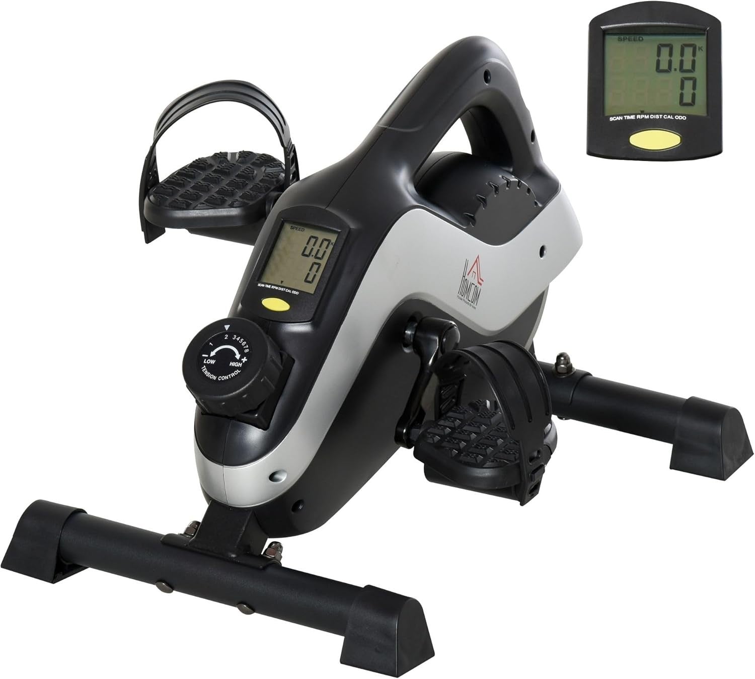 Magnetic Mini Pedal Exerciser 8 Resistance Levels LCD Arm Leg Bike