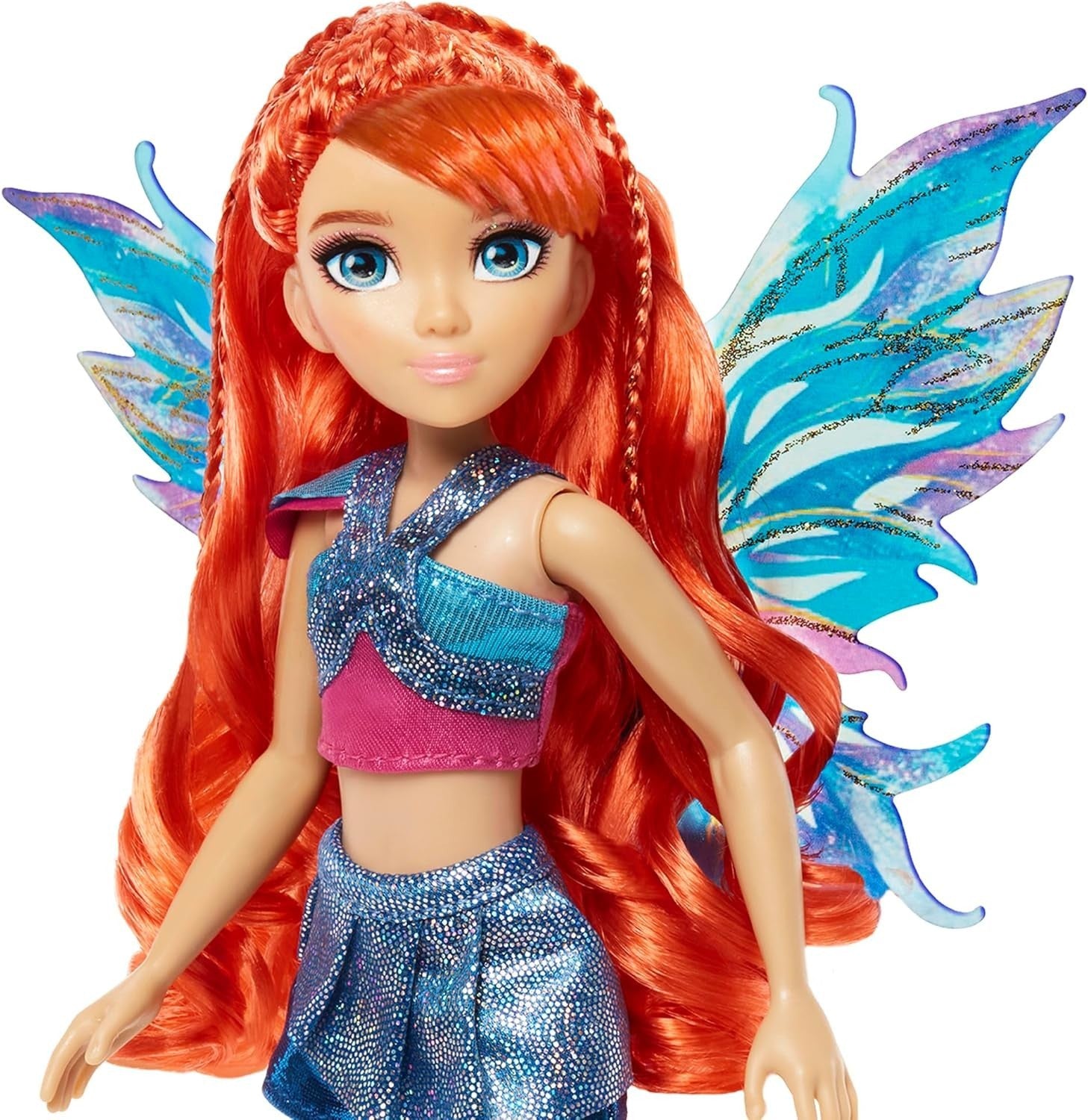 Fairy Fashion Doll with Wings Glitter Outfit Red Hair 10.5 Inch