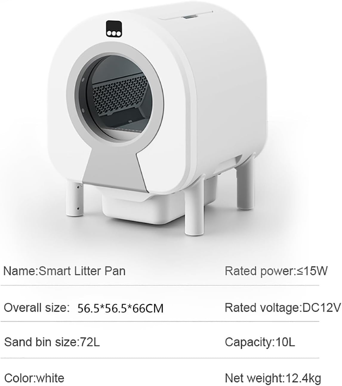 72L Self Cleaning Cat Litter Box WiFi APP Control Multi Cat Toilet