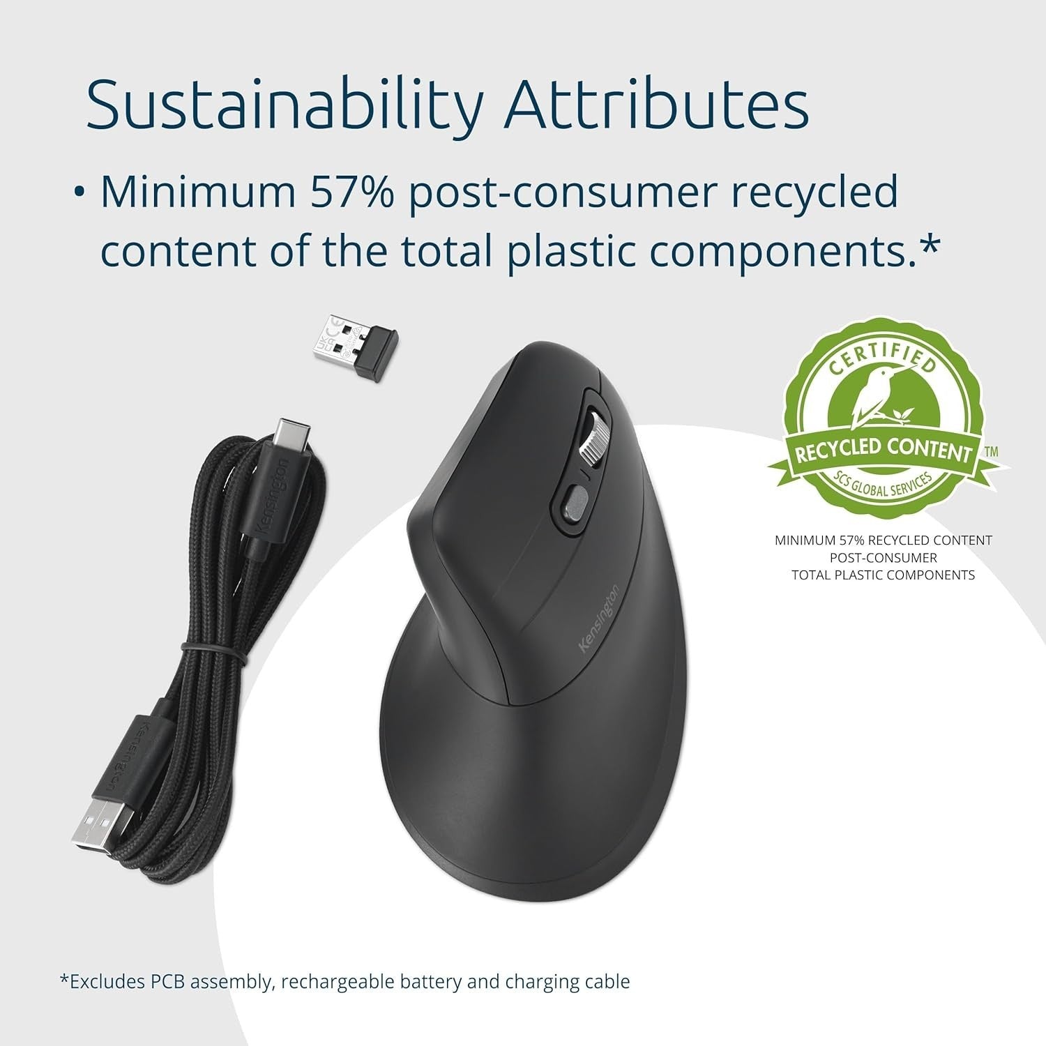 Rechargeable Ergonomic Bluetooth Mouse Wireless 4 Month Battery