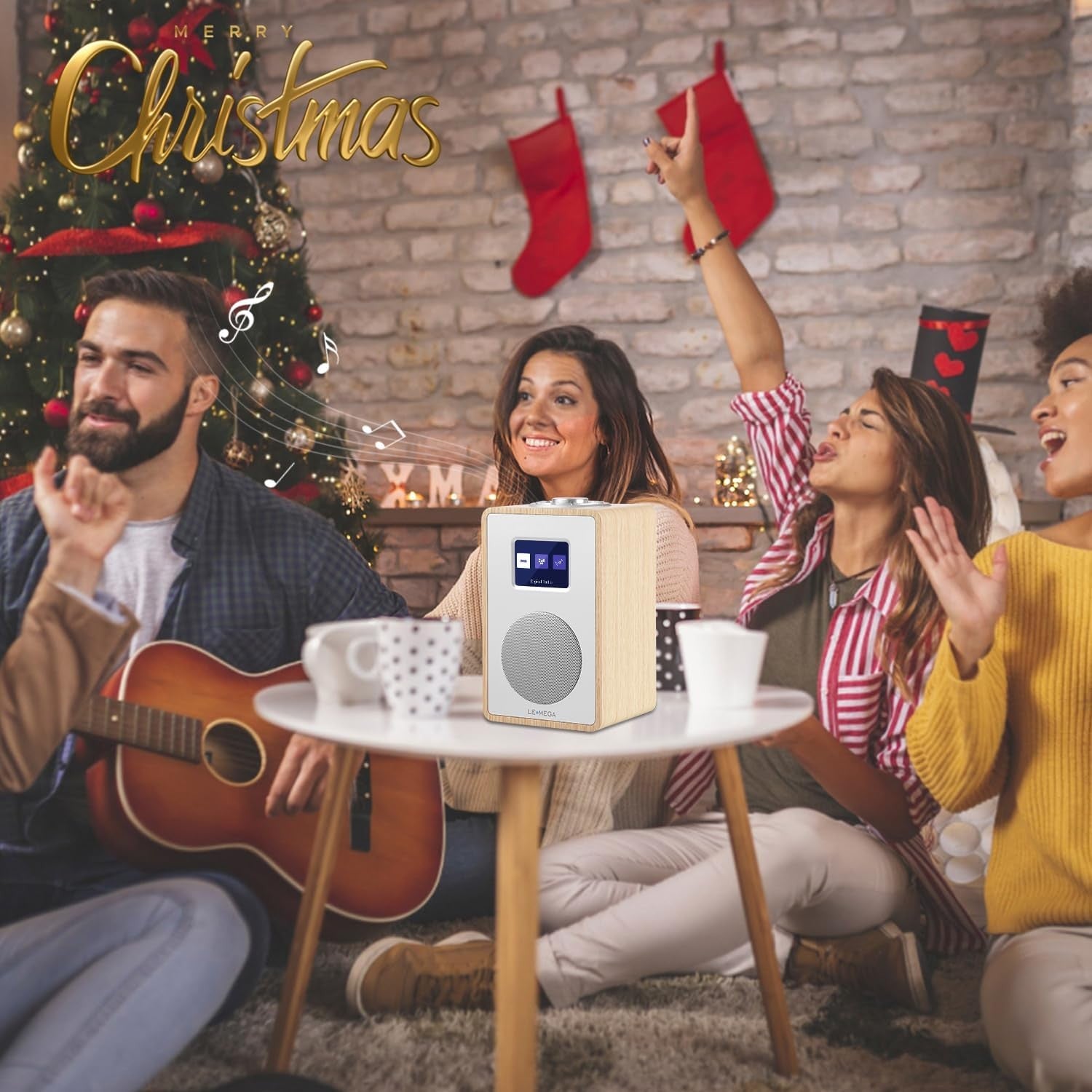 DAB DAB+ FM Radio Bluetooth Dual Alarm Wooden Effect Colour Display