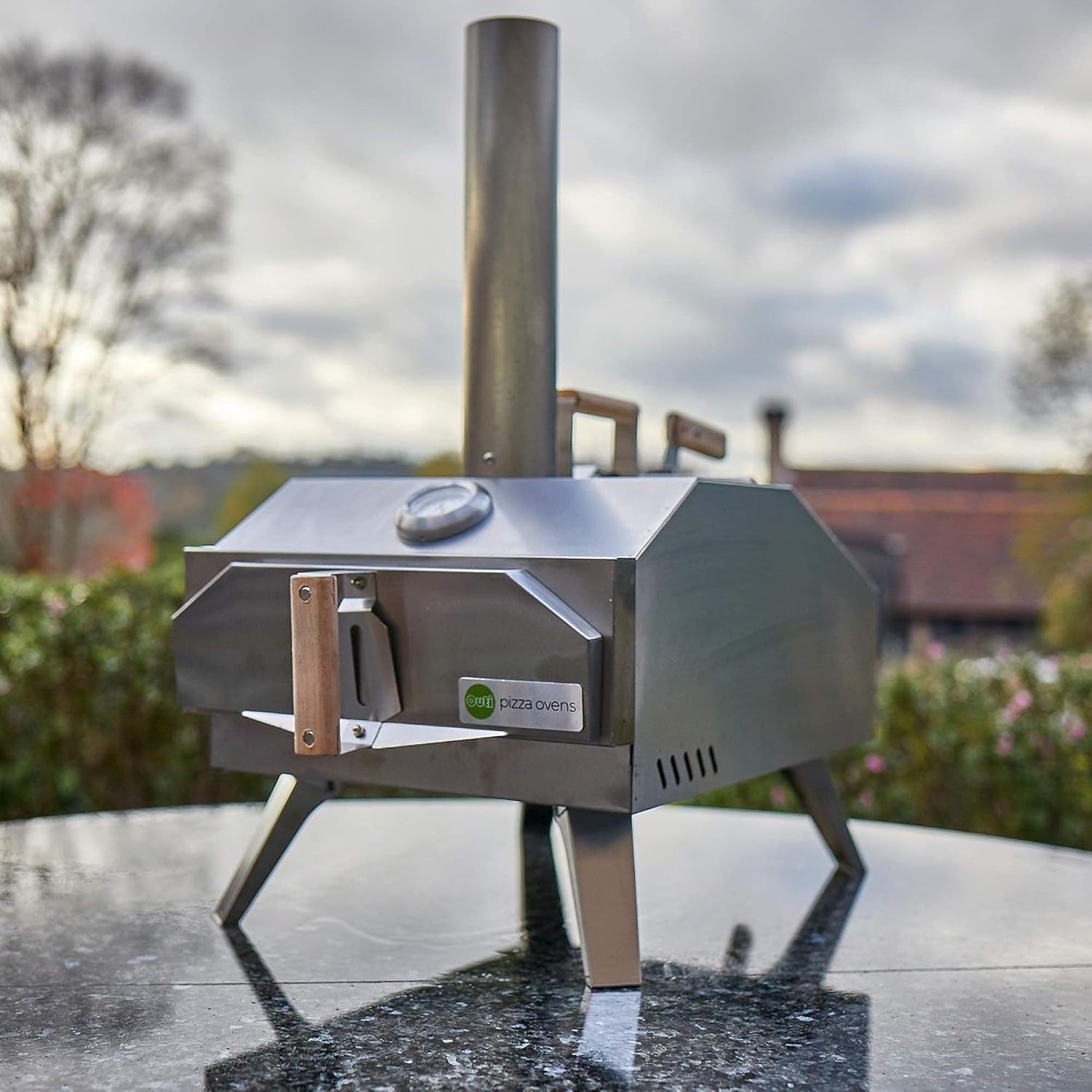 12" Outdoor Dual Fuel Pizza Oven | Stainless Steel BBQ Stone Oven Set