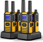 IP67 Waterproof Walkie Talkies 4 Pack 6KM Range Rugged Two Way Radio