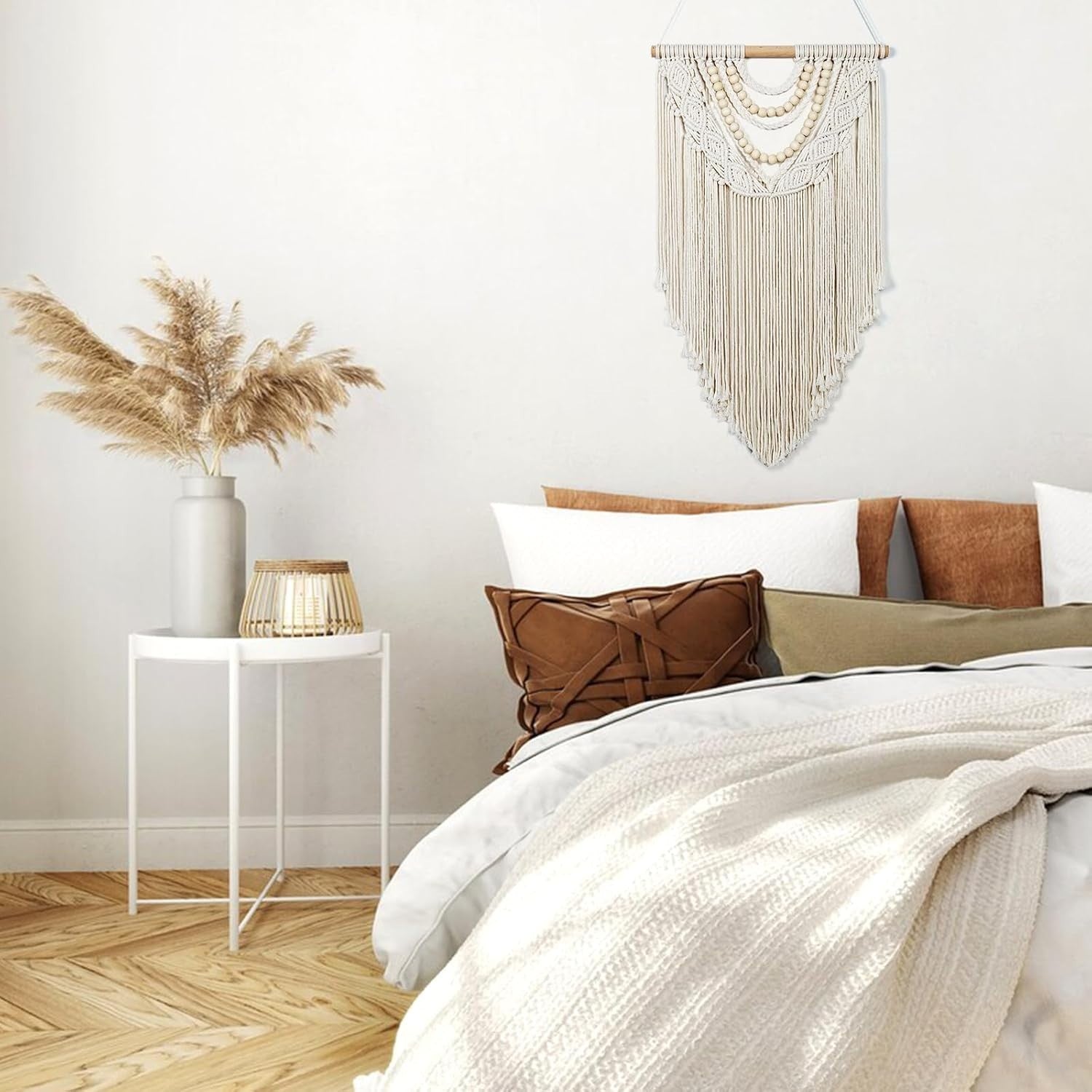 Boho Macrame Wall Hanging 42x76cm Cotton Woven Tapestry Decor