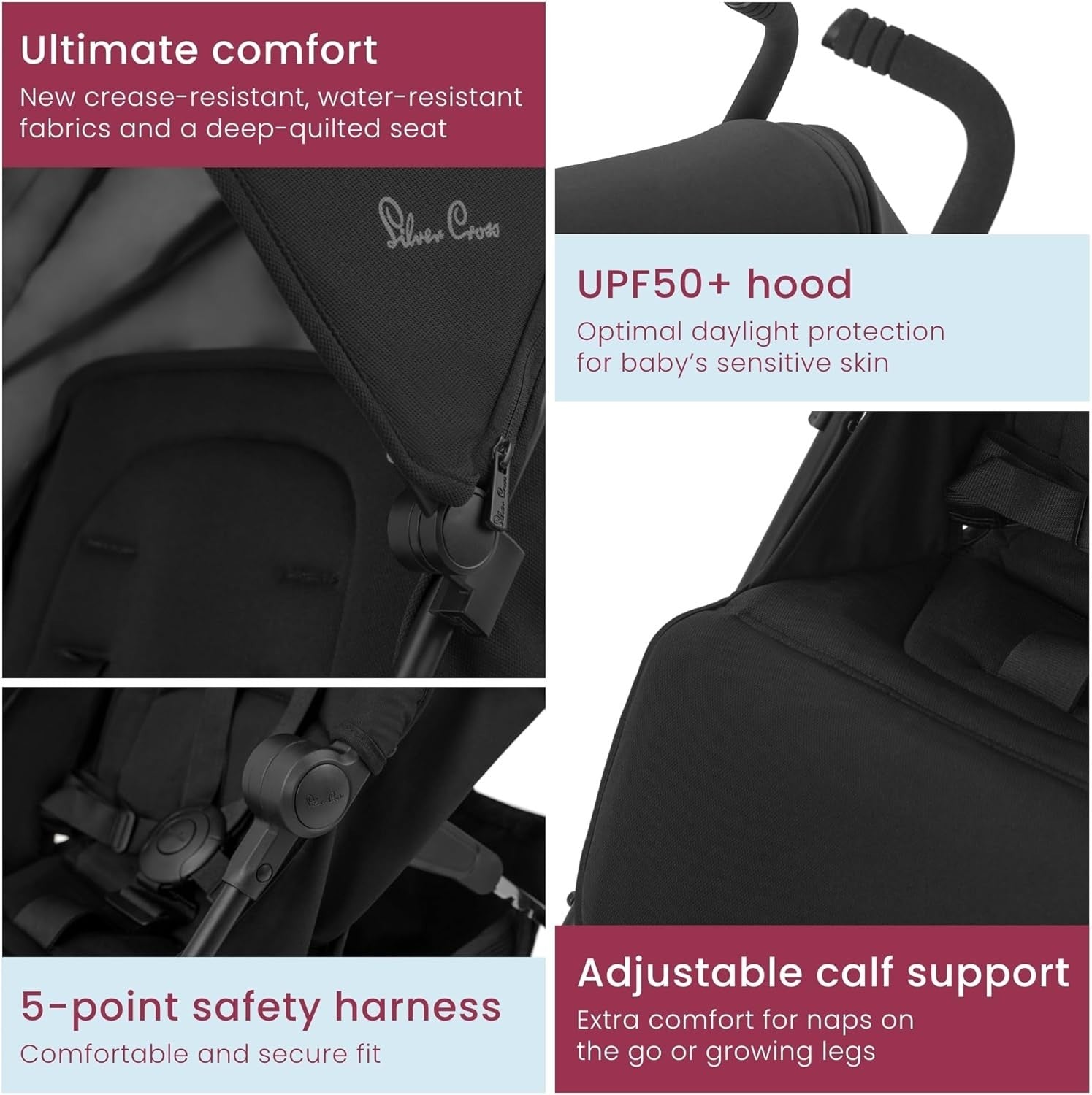 Lightweight Travel Pushchair Umbrella Fold Buggy Lie Flat Newborn–4Y
