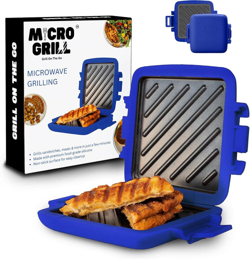 Microwave Sandwich Maker Grill 4-Min Toasted Panini Non-Stick Dishwasher