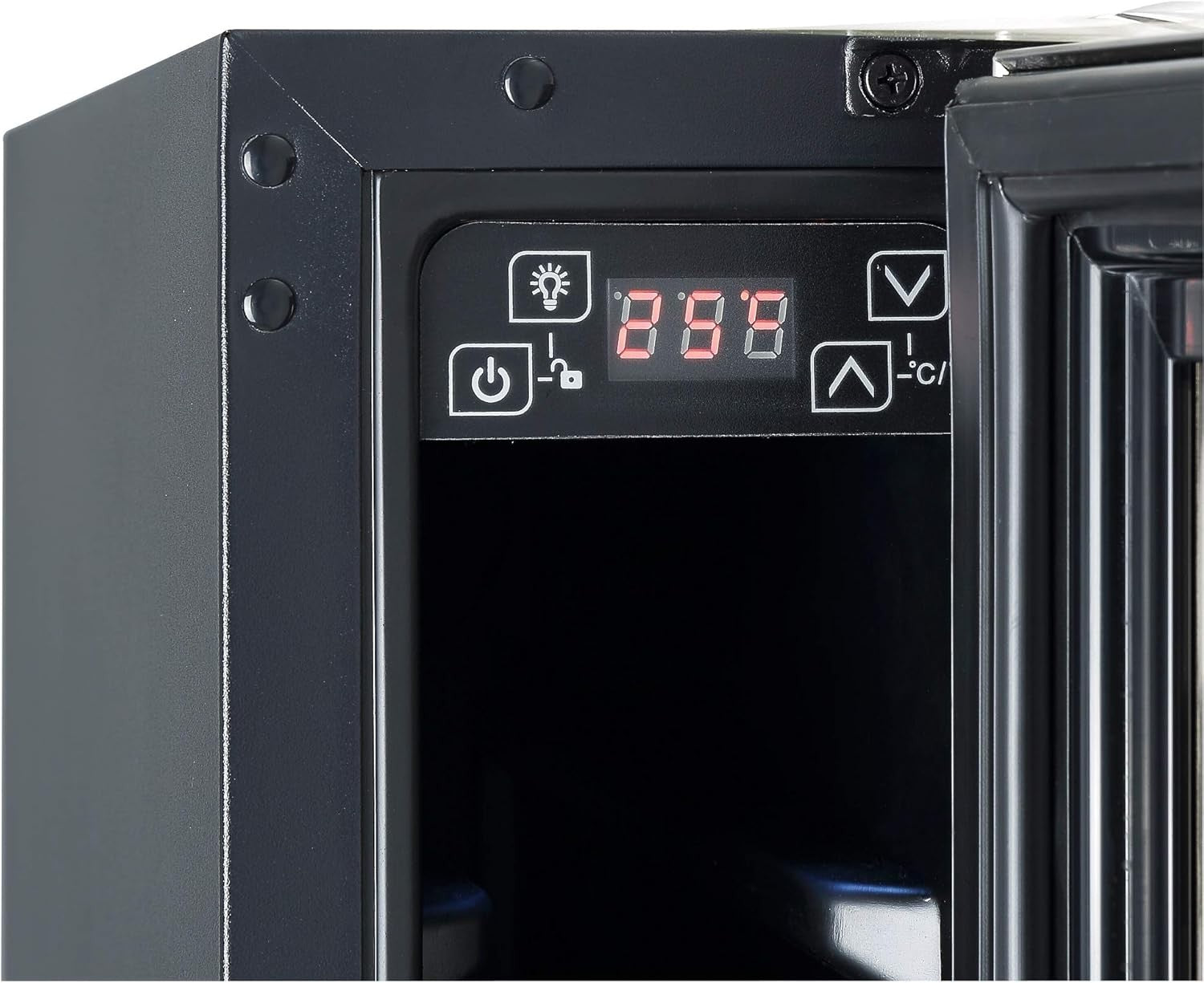 7 Bottle Slim Wine Cooler Under Counter White Digital Touch Control 15cm