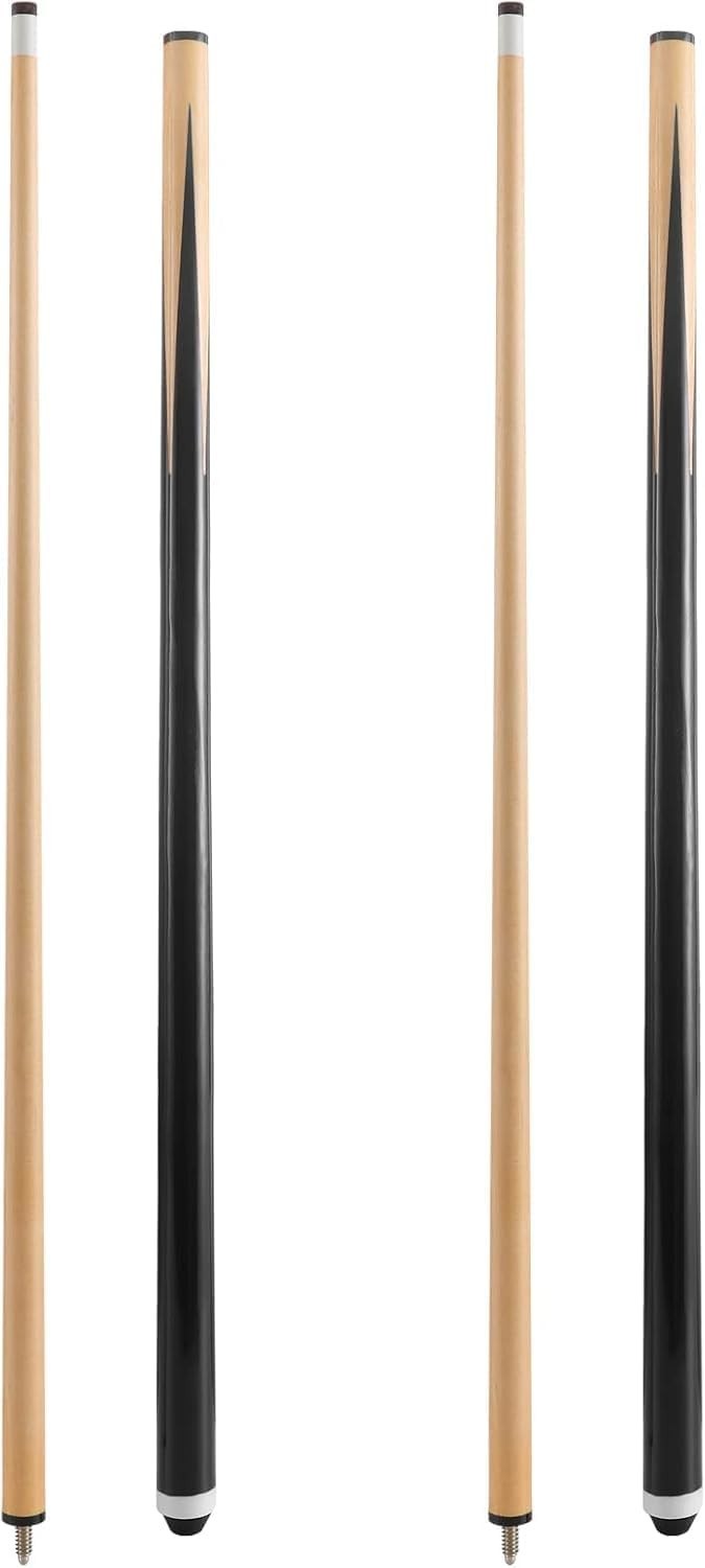 58" Pool Cue Stick Set of 2 18oz Canadian Hardwood 13mm Tip