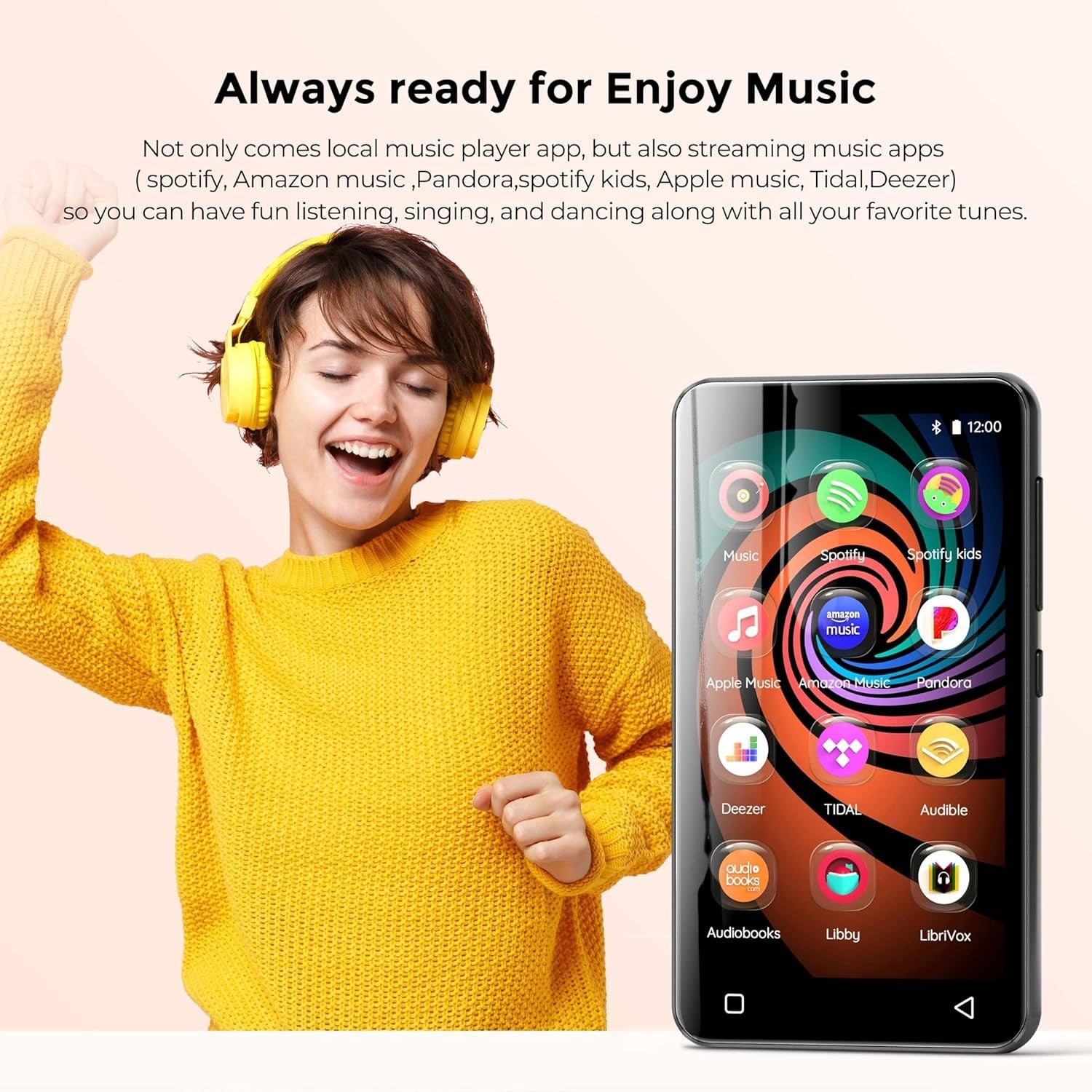160GB MP3 MP4 Player Grey 4" Touch WiFi Bluetooth Spotify