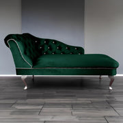 Tufted Jasper Velvet Chaise Lounge Sofa Left Hand – Handmade, Compact & Elegant