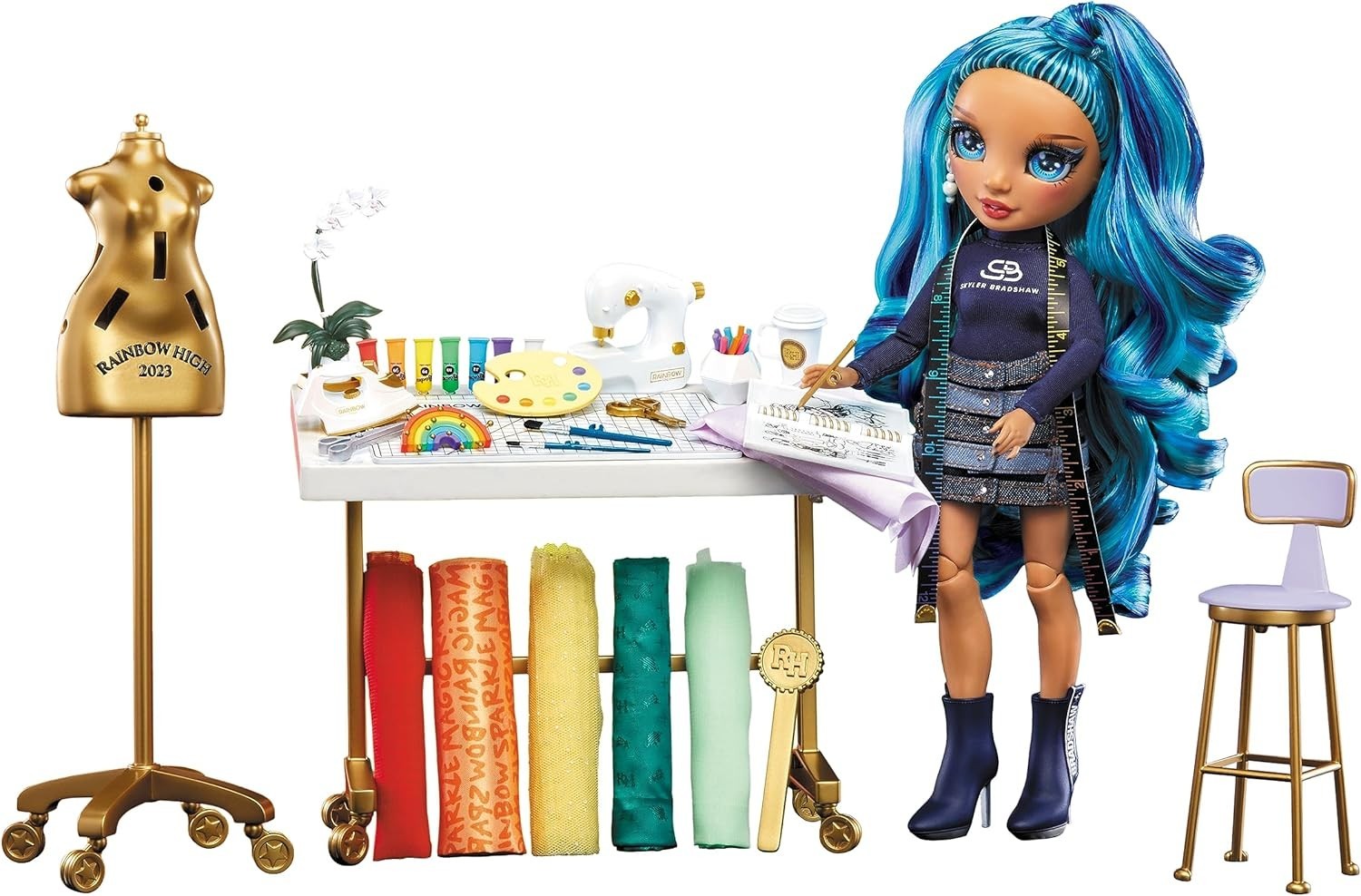 Fashion Design Studio Playset Doll No Sew Kit 300+ Designs