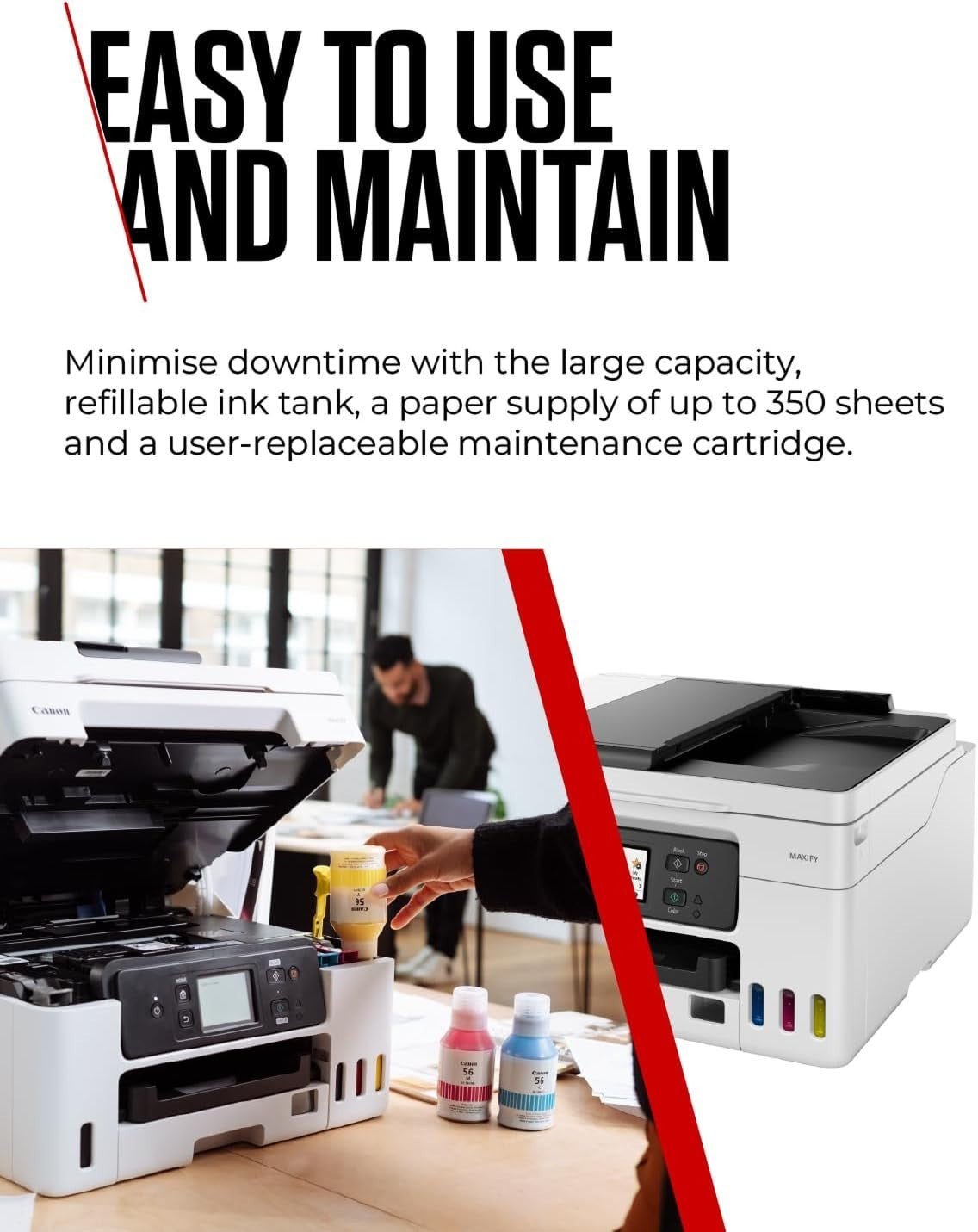 A4 Colour All-in-One MegaTank Printer Wireless Fax Copier Scanner GX4050