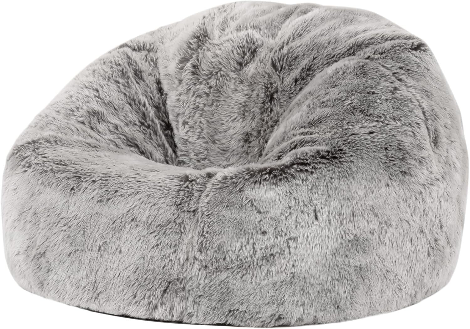 Kids Faux Fur Bean Bag Chair Soft Fluffy Seat for Bedroom Gaming Room