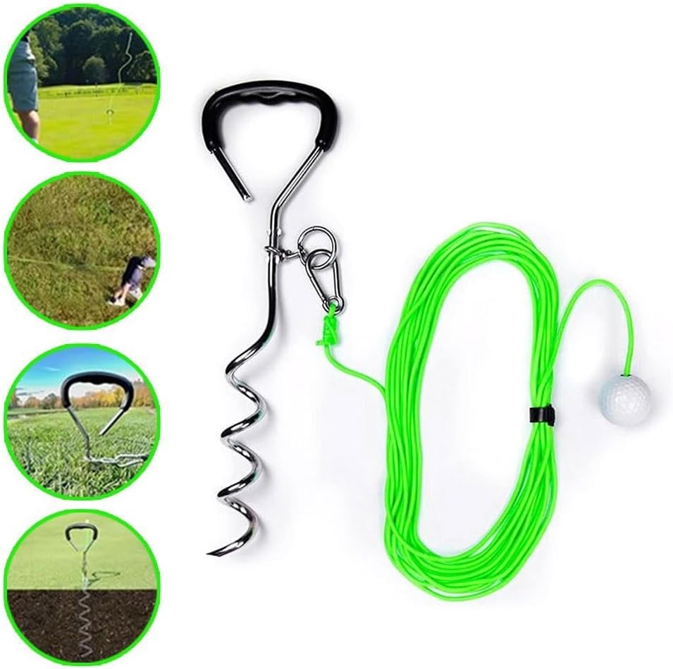 Golf Swing Trainer 50ft Rope Ball on String Practice Aid