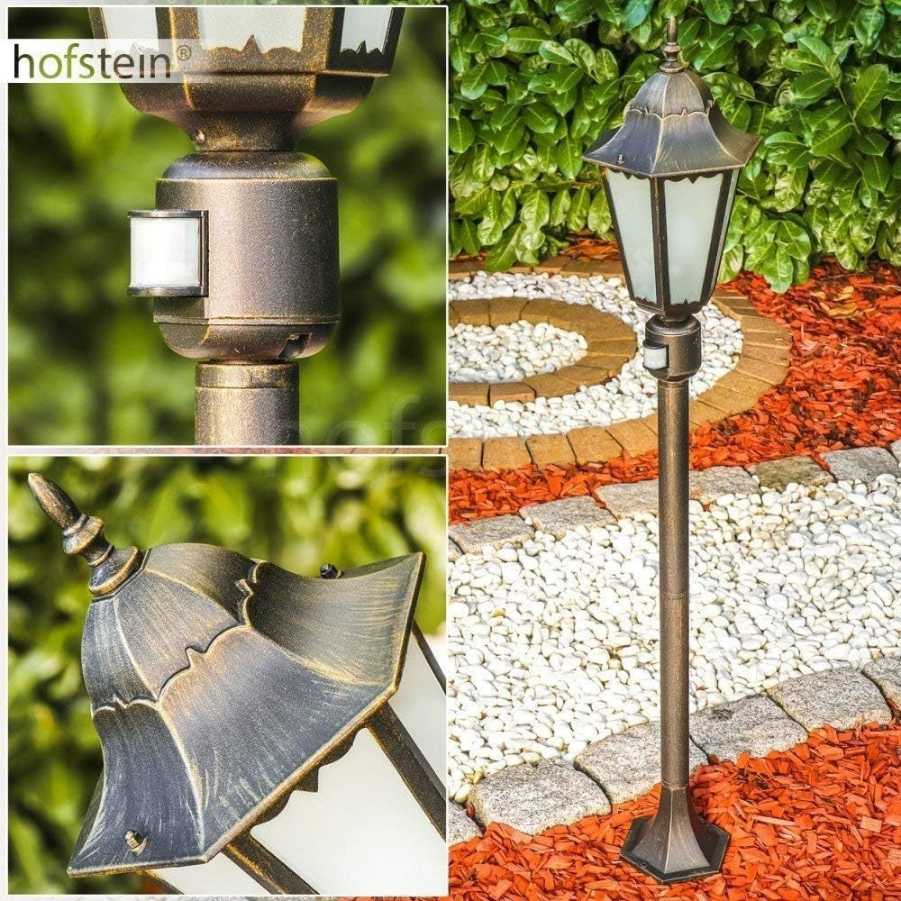 Hong Kong Frost Outdoor Lamp Gold 122cm Path Light IP44 E27