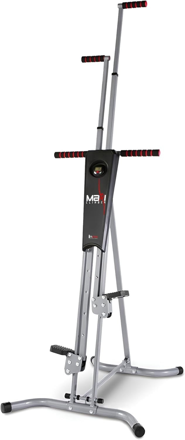 Foldable Vertical Climber Machine w/ Digital Counter, Height Adjust & Full-Body