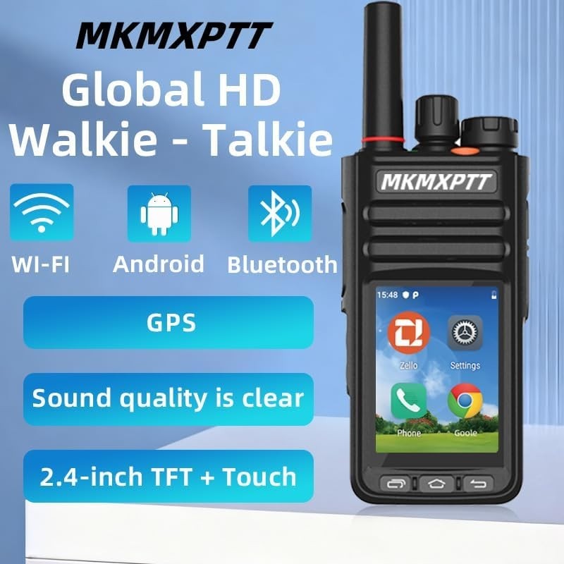 4G Android Walkie Talkie Touch Screen WiFi GPS Bluetooth POC Radio