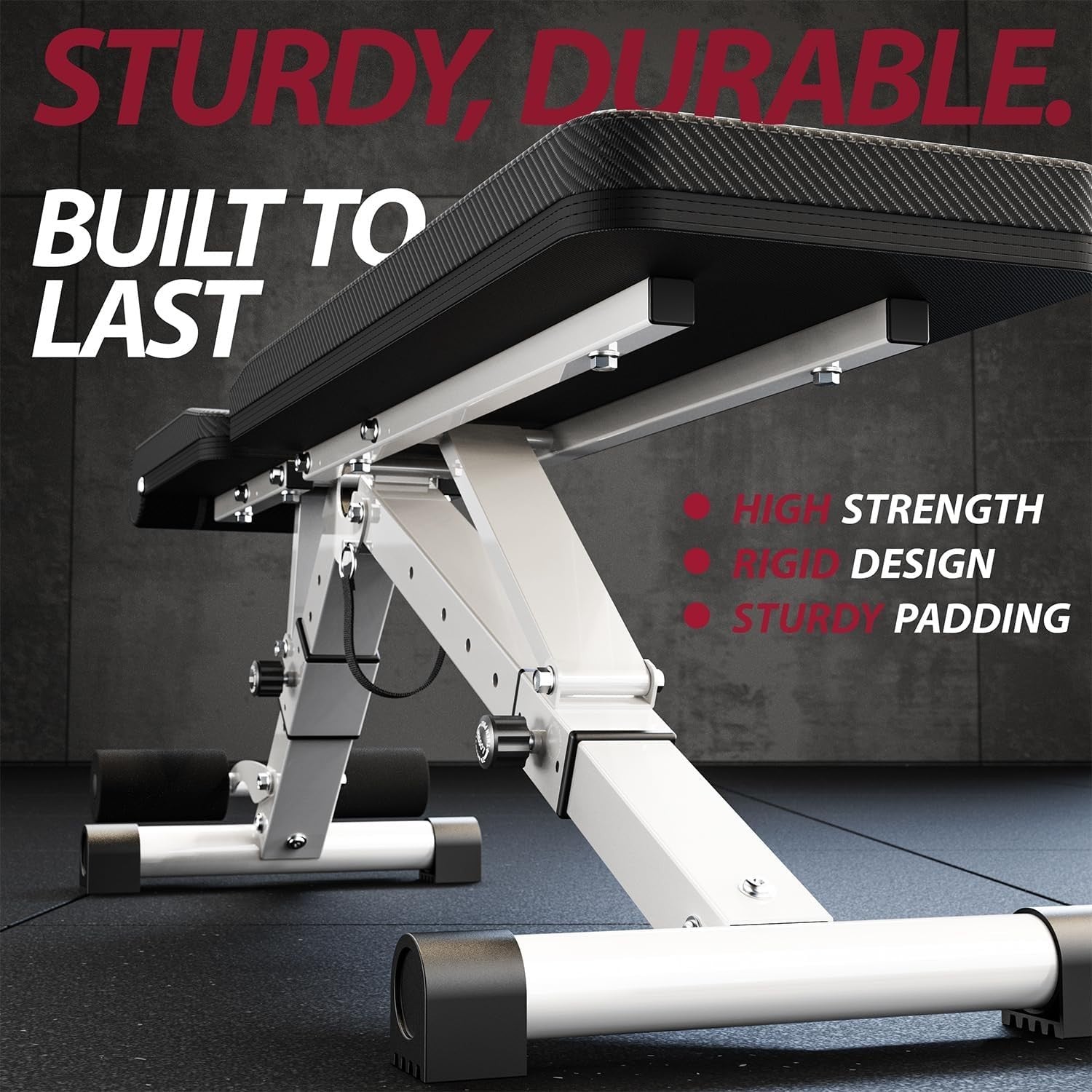Adjustable Foldable Workout Bench 700lb Capacity Incline Flat Home Gym