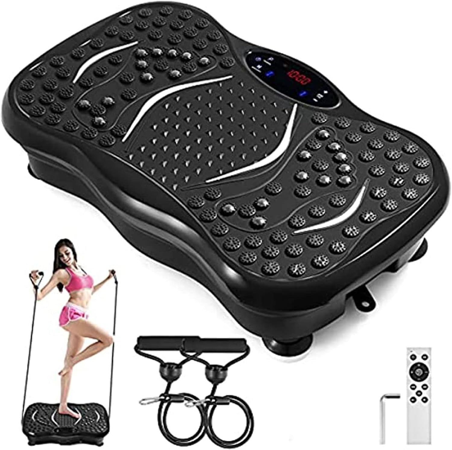 Vibration Plate Exercise Machine Bluetooth LCD Full Body Weight Loss
