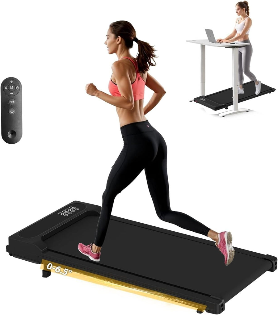 Compact Foldable Walking Treadmill 5% Incline Home Gym LED Display Remote