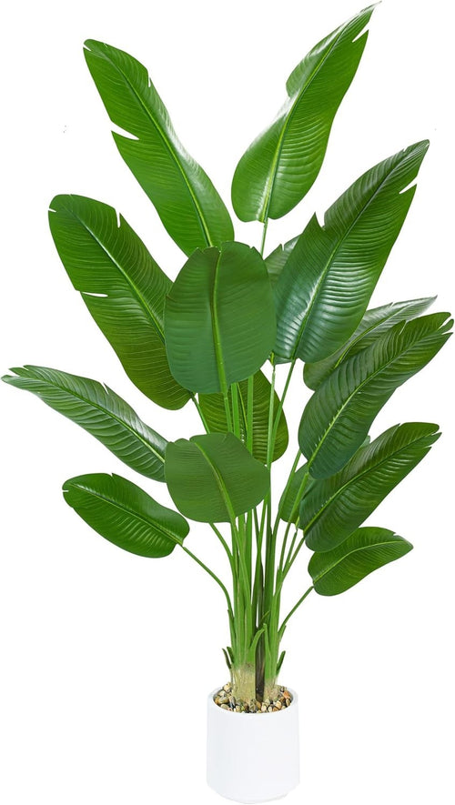 210cm Artificial Bird of Paradise Plant in Weighted Pot Tall Faux Tropical Decor