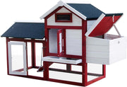 Wooden Chicken Coop with Run Nest Box 152x52x92cm