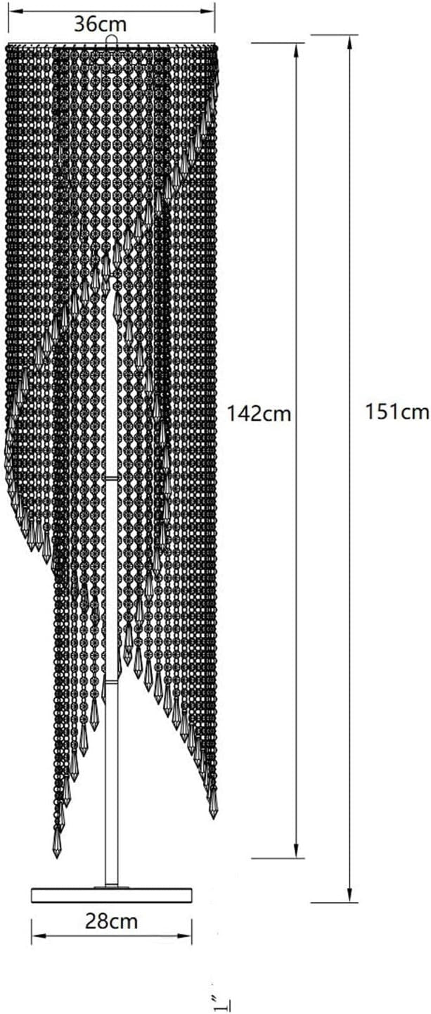 Crystal Floor Lamp Chrome 150cm | Modern Raindrop Style for Living Room